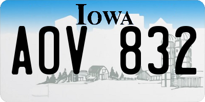 IA license plate AOV832