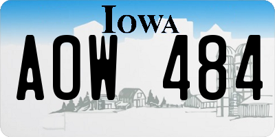 IA license plate AOW484