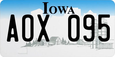 IA license plate AOX095