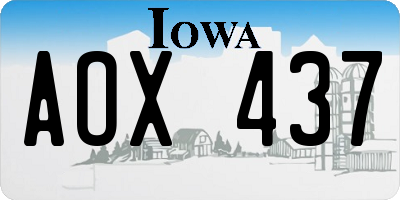 IA license plate AOX437