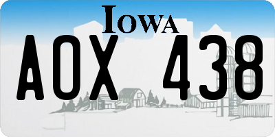 IA license plate AOX438