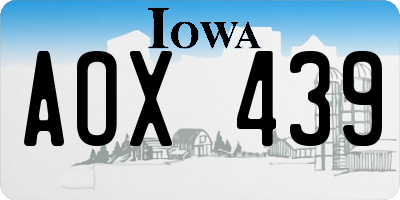 IA license plate AOX439