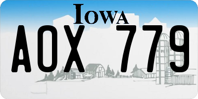 IA license plate AOX779
