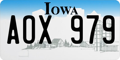 IA license plate AOX979