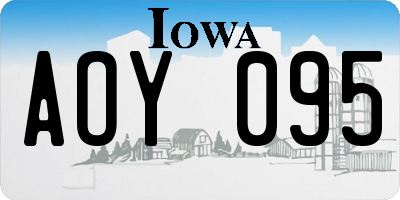 IA license plate AOY095