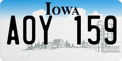 IA license plate AOY159