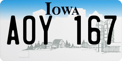 IA license plate AOY167