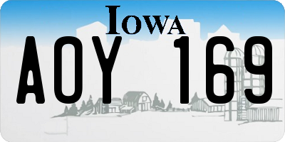 IA license plate AOY169