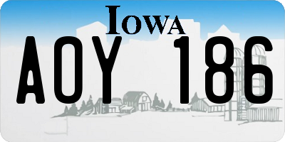 IA license plate AOY186