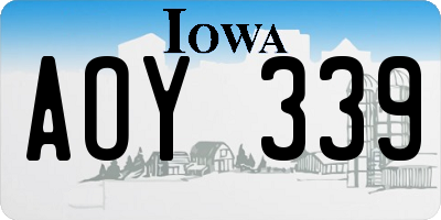 IA license plate AOY339