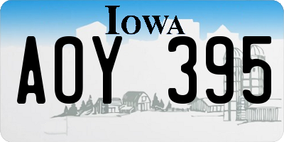 IA license plate AOY395