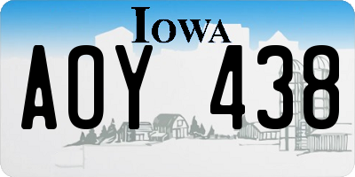 IA license plate AOY438