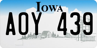 IA license plate AOY439