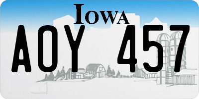 IA license plate AOY457