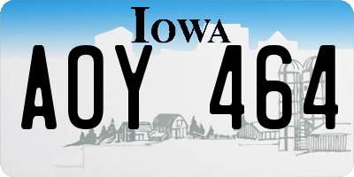 IA license plate AOY464