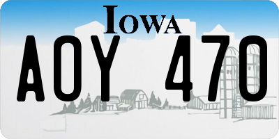 IA license plate AOY470