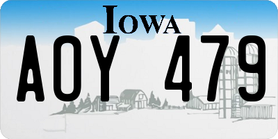 IA license plate AOY479