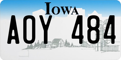 IA license plate AOY484