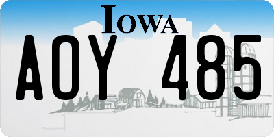 IA license plate AOY485