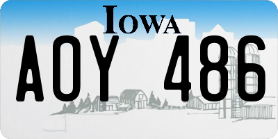 IA license plate AOY486