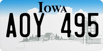 IA license plate AOY495