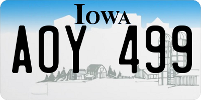 IA license plate AOY499