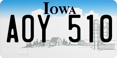 IA license plate AOY510