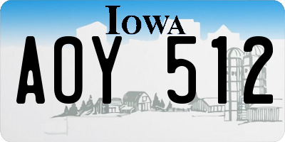 IA license plate AOY512