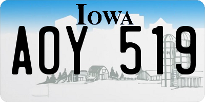 IA license plate AOY519