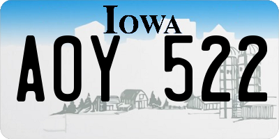 IA license plate AOY522