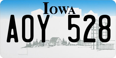 IA license plate AOY528