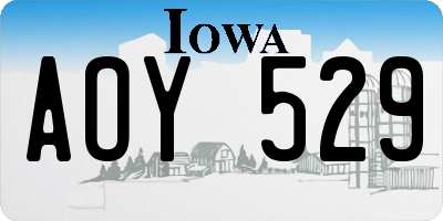 IA license plate AOY529