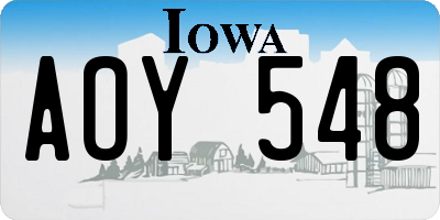 IA license plate AOY548