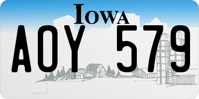 IA license plate AOY579