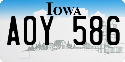 IA license plate AOY586