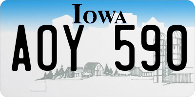 IA license plate AOY590