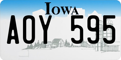 IA license plate AOY595