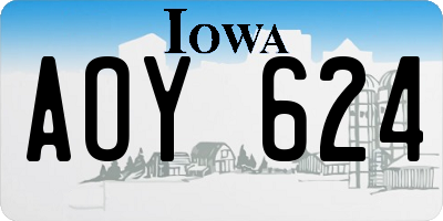 IA license plate AOY624