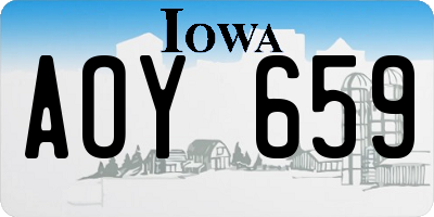 IA license plate AOY659