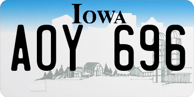 IA license plate AOY696