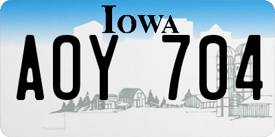 IA license plate AOY704