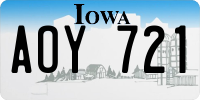 IA license plate AOY721