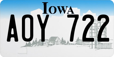 IA license plate AOY722