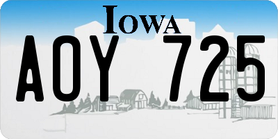 IA license plate AOY725