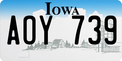 IA license plate AOY739