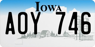 IA license plate AOY746