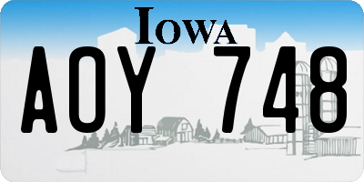 IA license plate AOY748