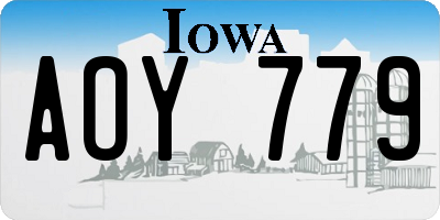 IA license plate AOY779