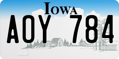 IA license plate AOY784