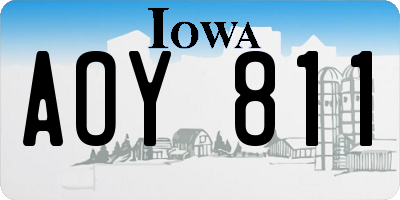 IA license plate AOY811